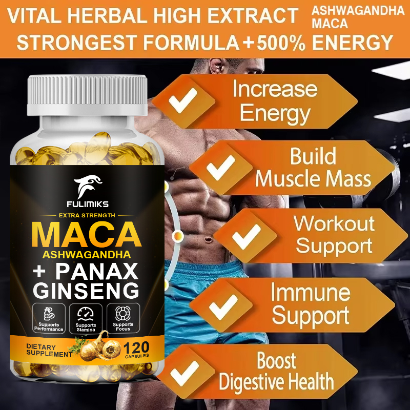 Premium Maca Root + Ginseng +  - Valerian Root Capsule recension och pris