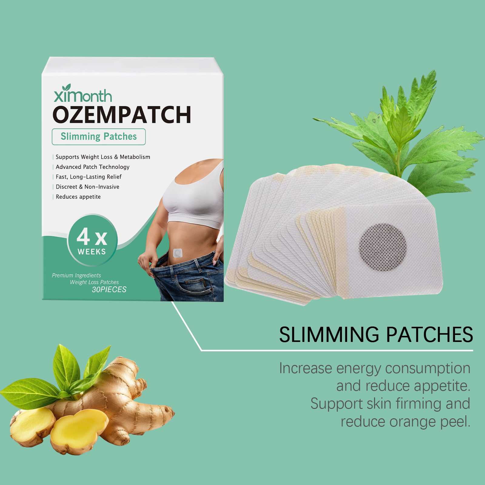 Ximonth Body Shaping Patches I - Herbal Wellness Patches recension och pris